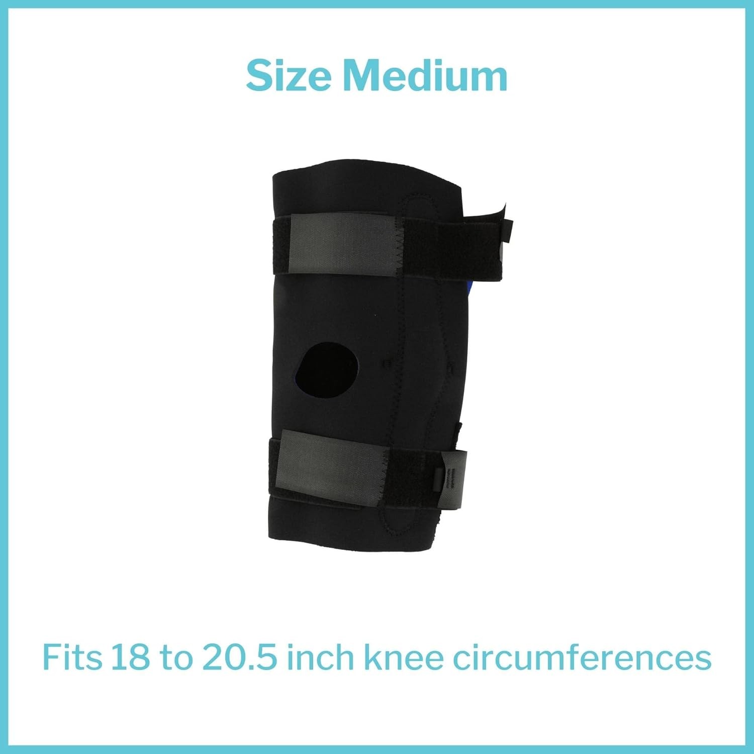 McKesson Open Patella/Open Popiteal Hinged Knee Brace (Black) Medium