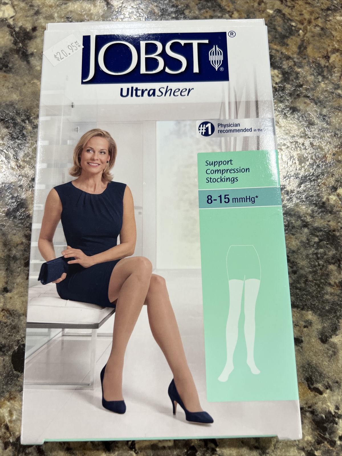 JOBST UltraSheer Thigh High Closed Toe 8-15mmHg (Classic Black) Small