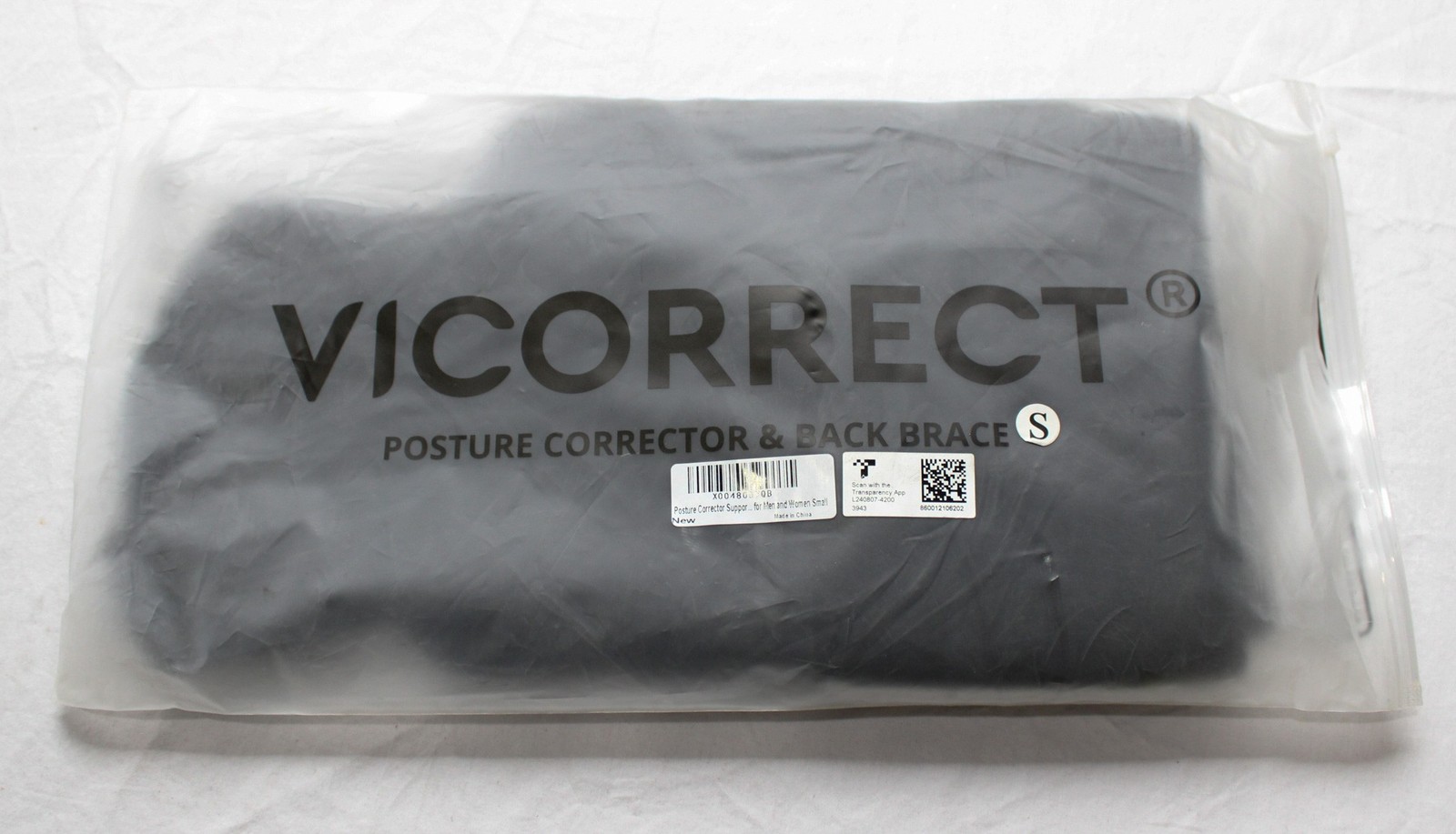 Vicorrect Unisex Adults’ Posture Corrector Back Brace AC2 Black Small NWT