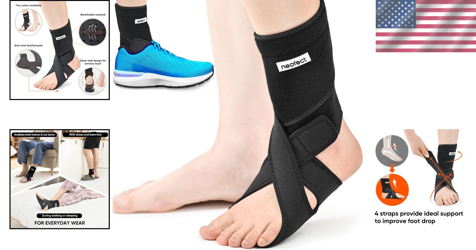 Adjustable AFO Ankle Brace – Comfortable Support
