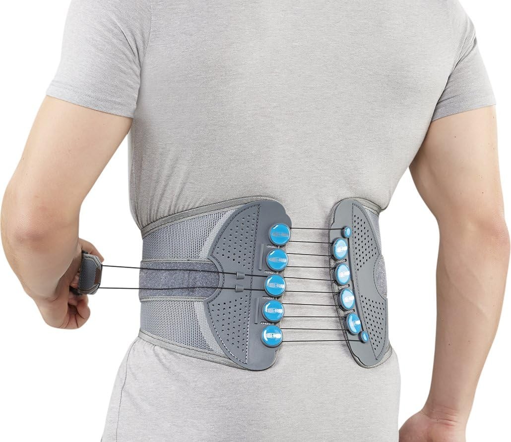 DJO Bell-Horn Spine Pulley System Support Brace, 4X/5X-Large (Waist: 56″ – 68″)