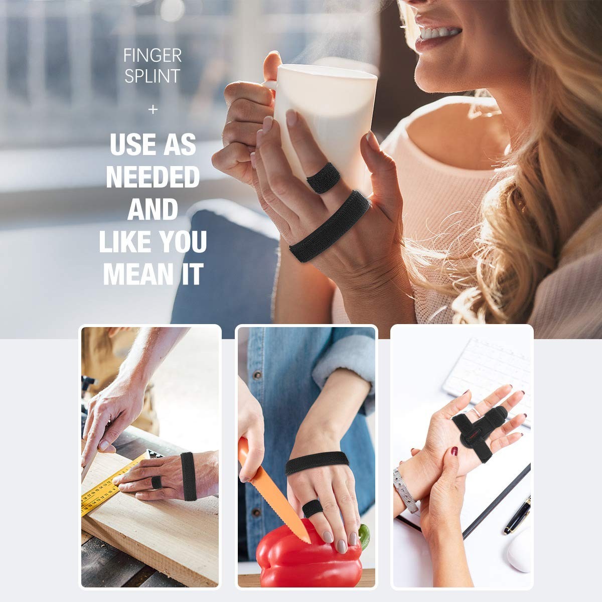 Universal Finger Support Splint – Effective Relief from Locking and Bending Pain