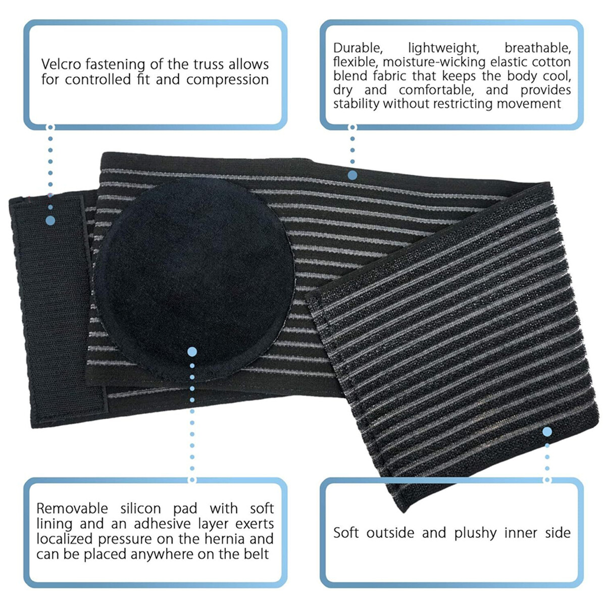 Navel Hernia Waist Belt for Men & Women Abdominal Low Back Brace Support Binder