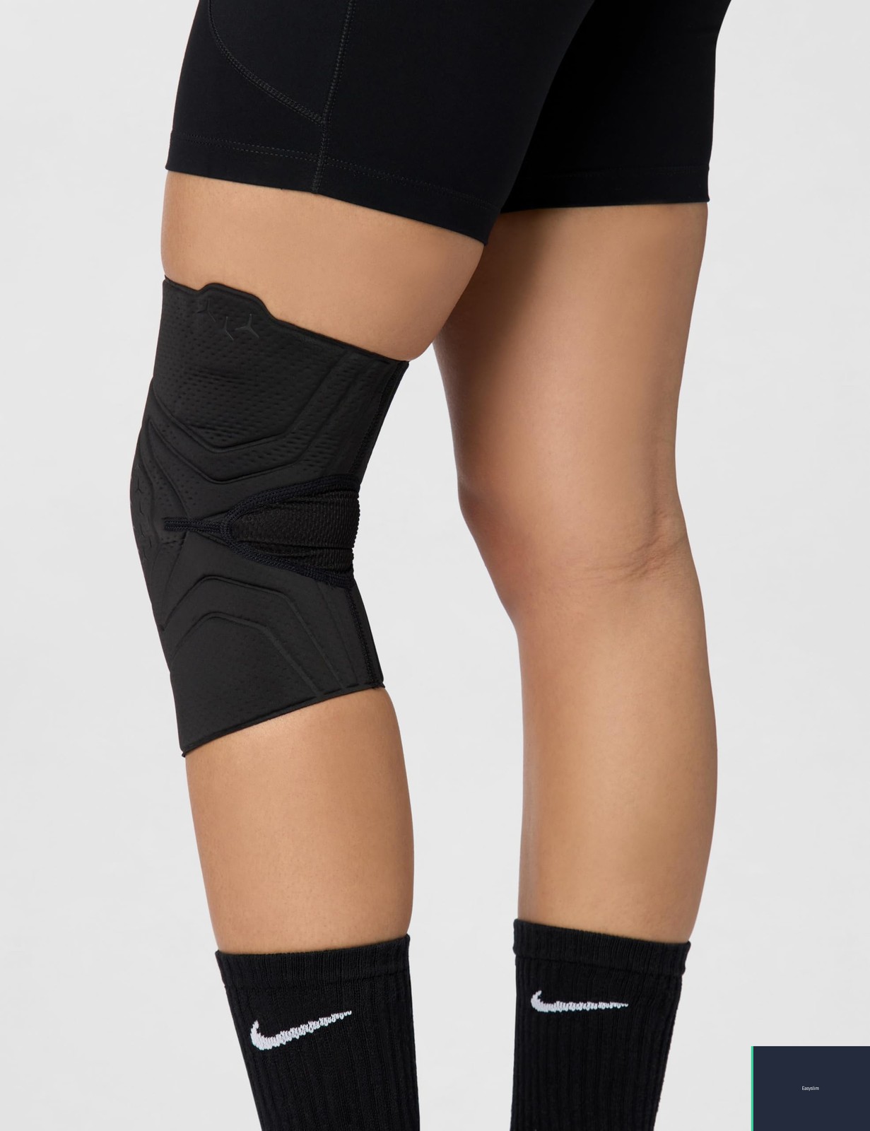 Knee Protectors Closed Patella Light Compression Pull-On Black/White XXL