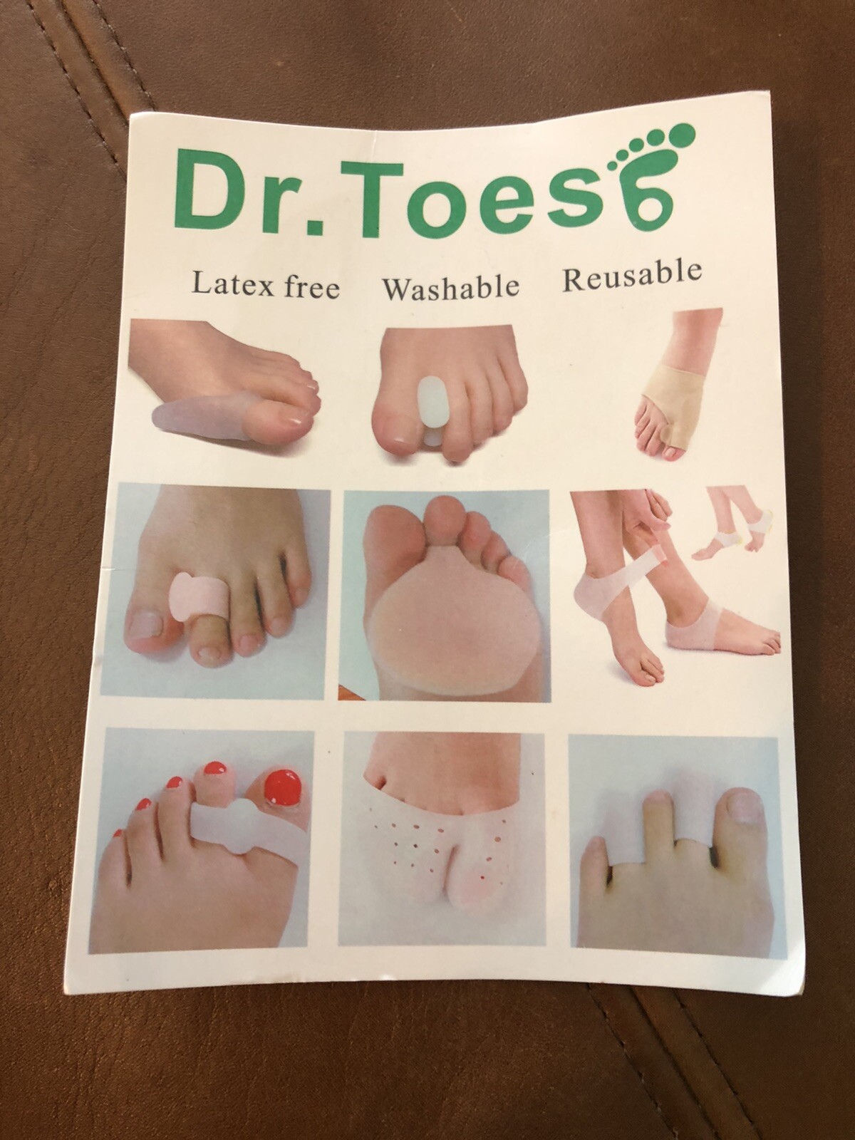 Dr,Toes Toe Corrector Bunion Straightener 4 Single Loop Spacers Separators Foot