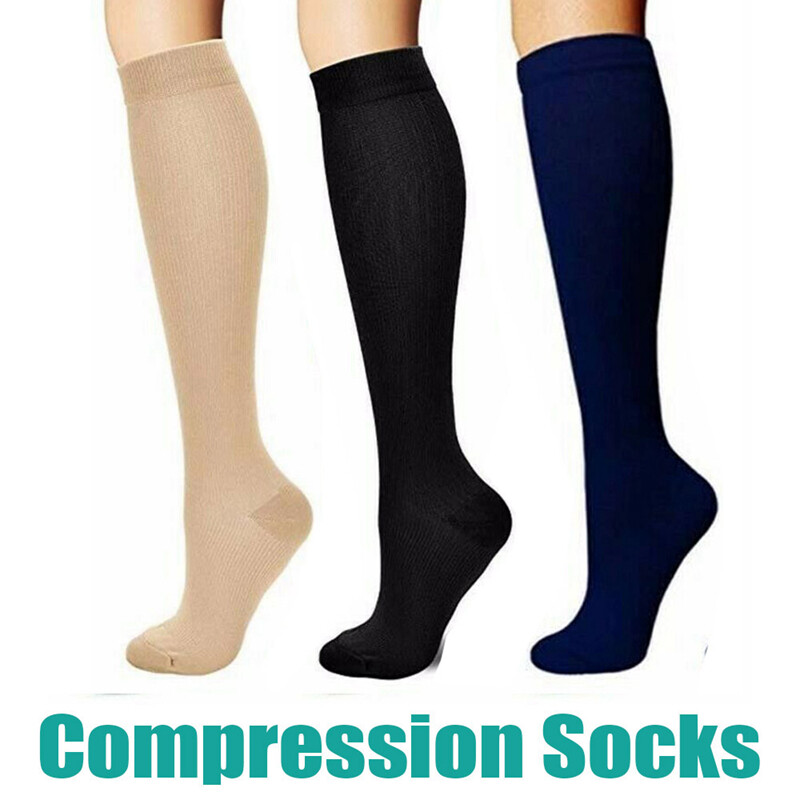 Compression Crew Socks for Women Thin Lightweight (15-20 mmHg) for Support Socks