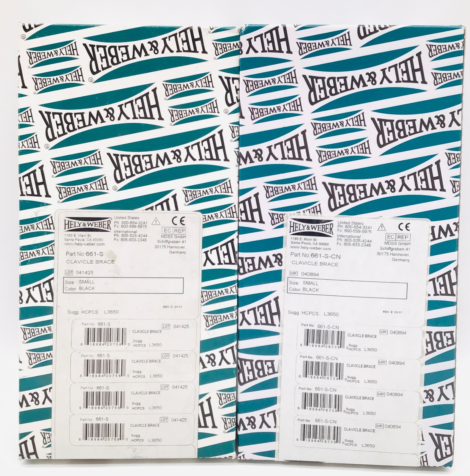 Hely & Weber 661-S Clavicle Brace Small – LOT of 2