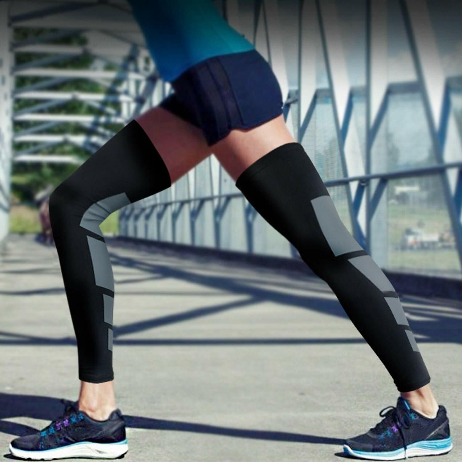 1 Pair Leg Sleeve Support Compression Socks Shin Anti-fatigue Brace Basketball