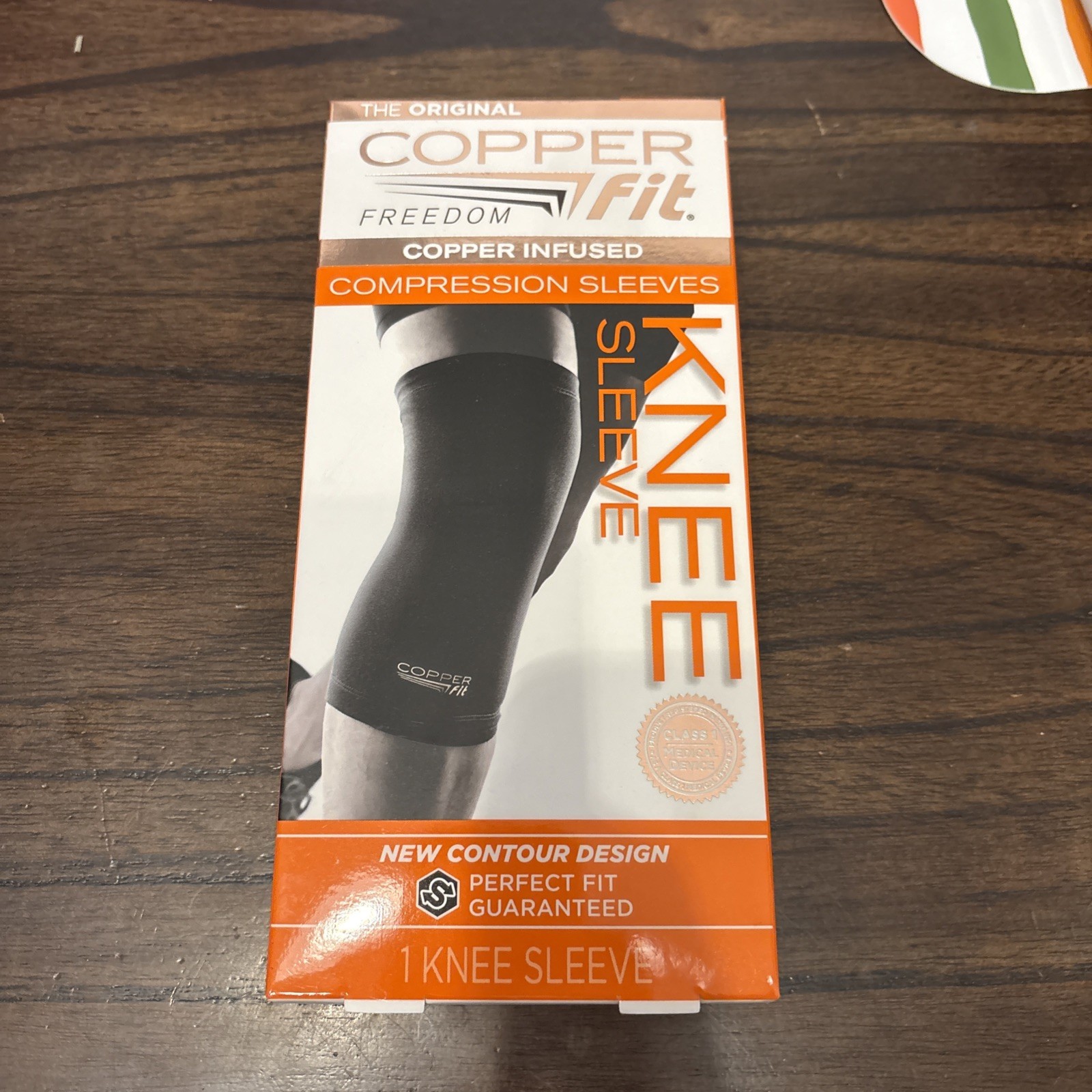 Copper Fit Freedom Copper Infused Compression Knee Sleeve – Size XL – Black