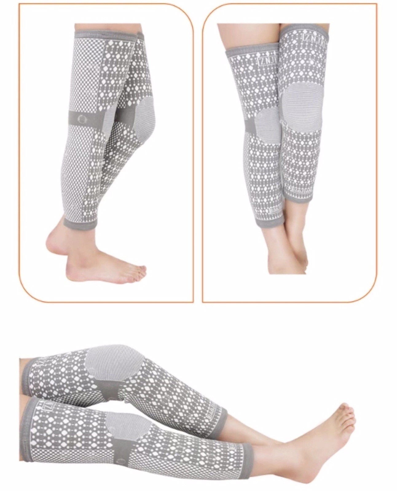Magnetic Therapy Long Leg Support Brace Arthritis Socks Tourmaline Knee Wrap 1pc