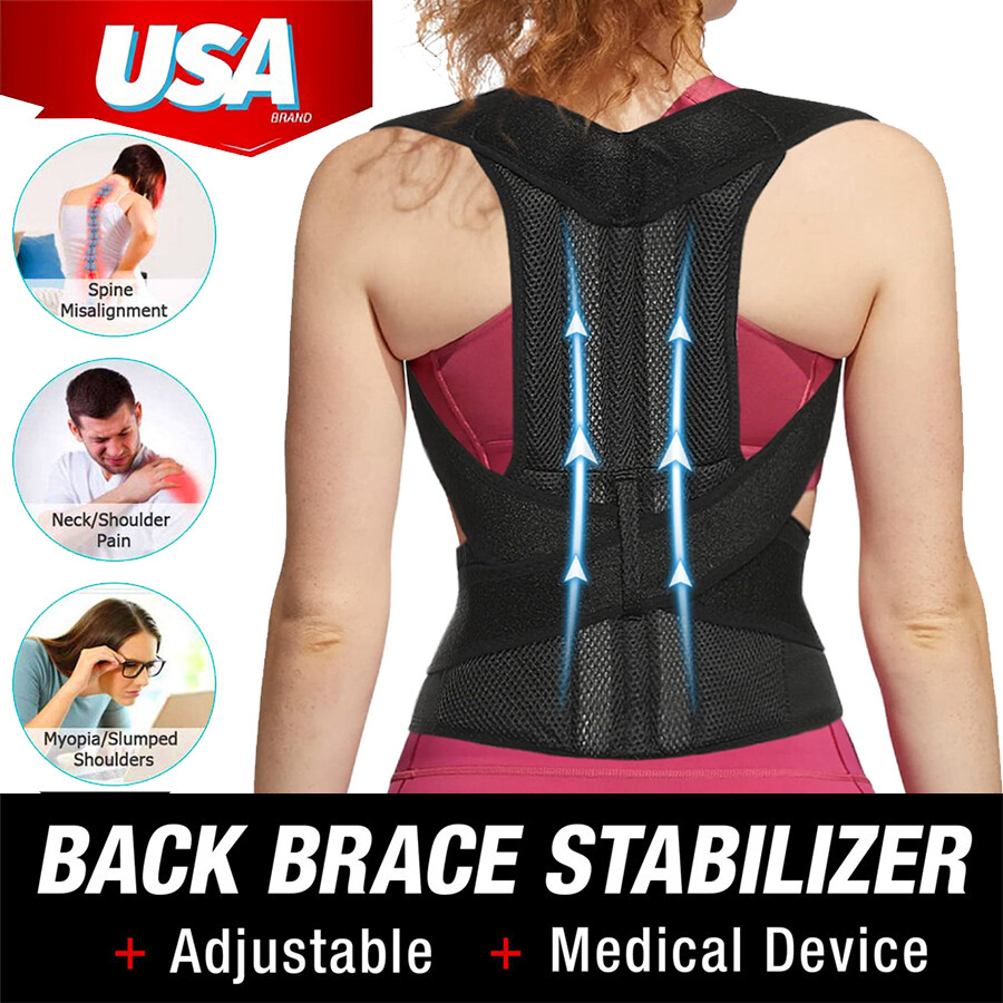 Corrector de postura Faja lumbar Soporte de clavícula Enderezador de espalda