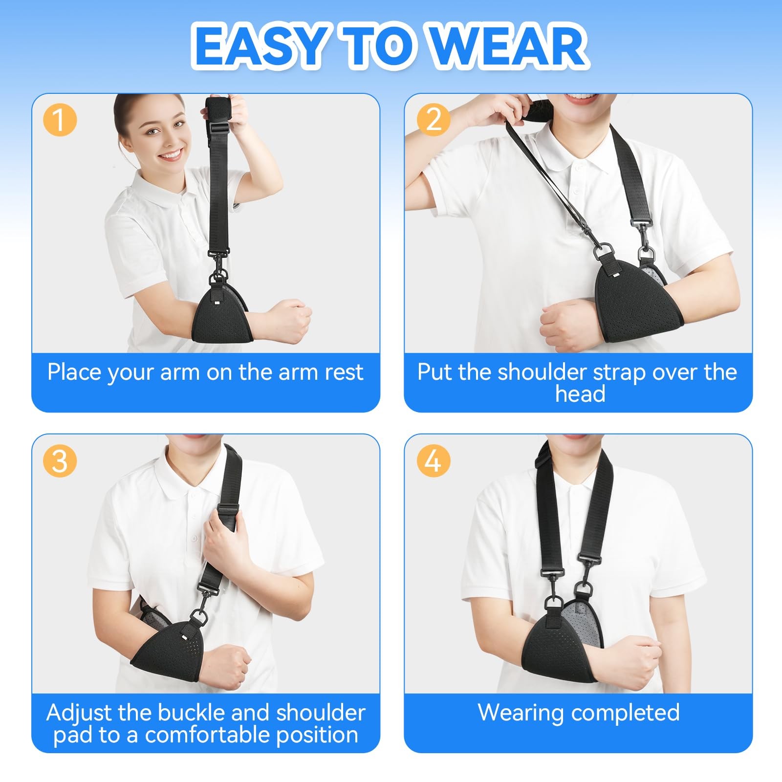 GAOUREL Arm Sling Sport Adult – Lightweight and Breathable Shoulder Immobiliz…