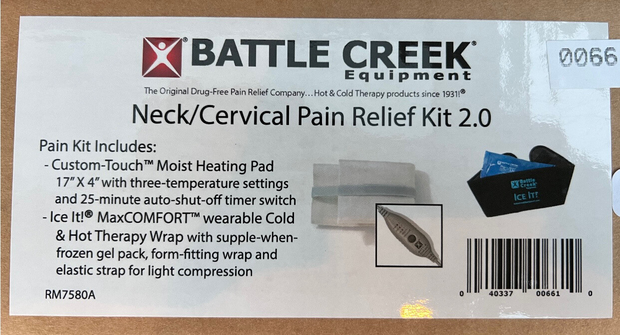 NECK PAIN RELIEF CERVICAL KIT W/ELECTRIC MOIST HEAT & COLD THERAPY BATTLE CREEK