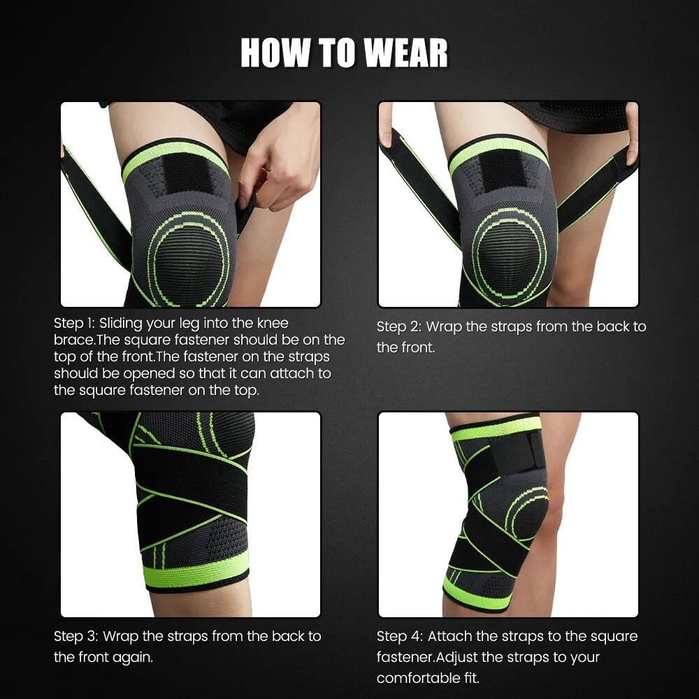 Unisex Knee Pads Brace Sports Support Arthritic Joints Compression Sleeve Gym US