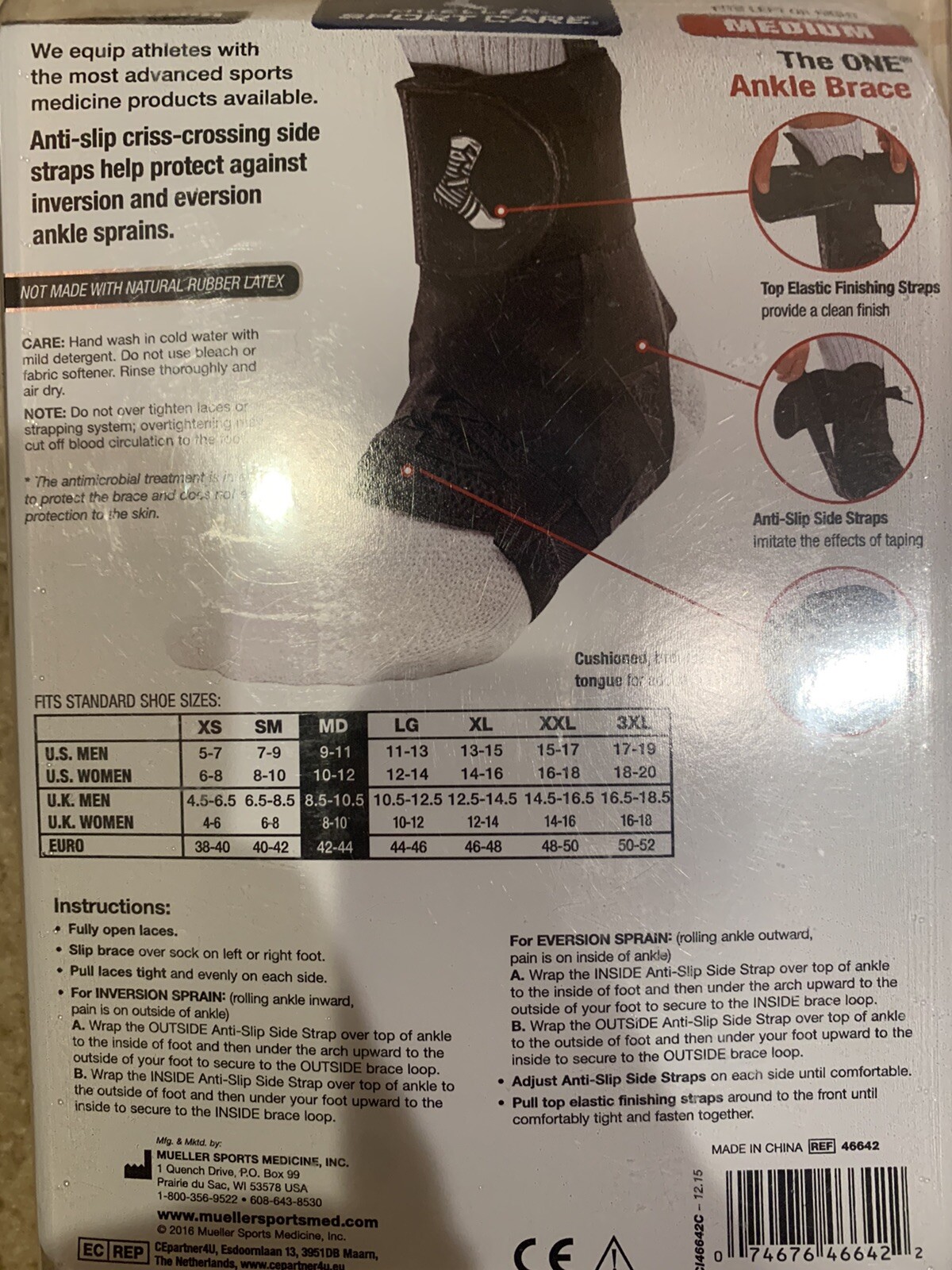Mueller Sport Care The One Ankle Brace Extra Large Left Or Right Foot