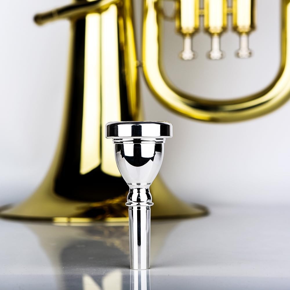 Standard Tuba Mouthpiece Silver Plated Fits Size 22