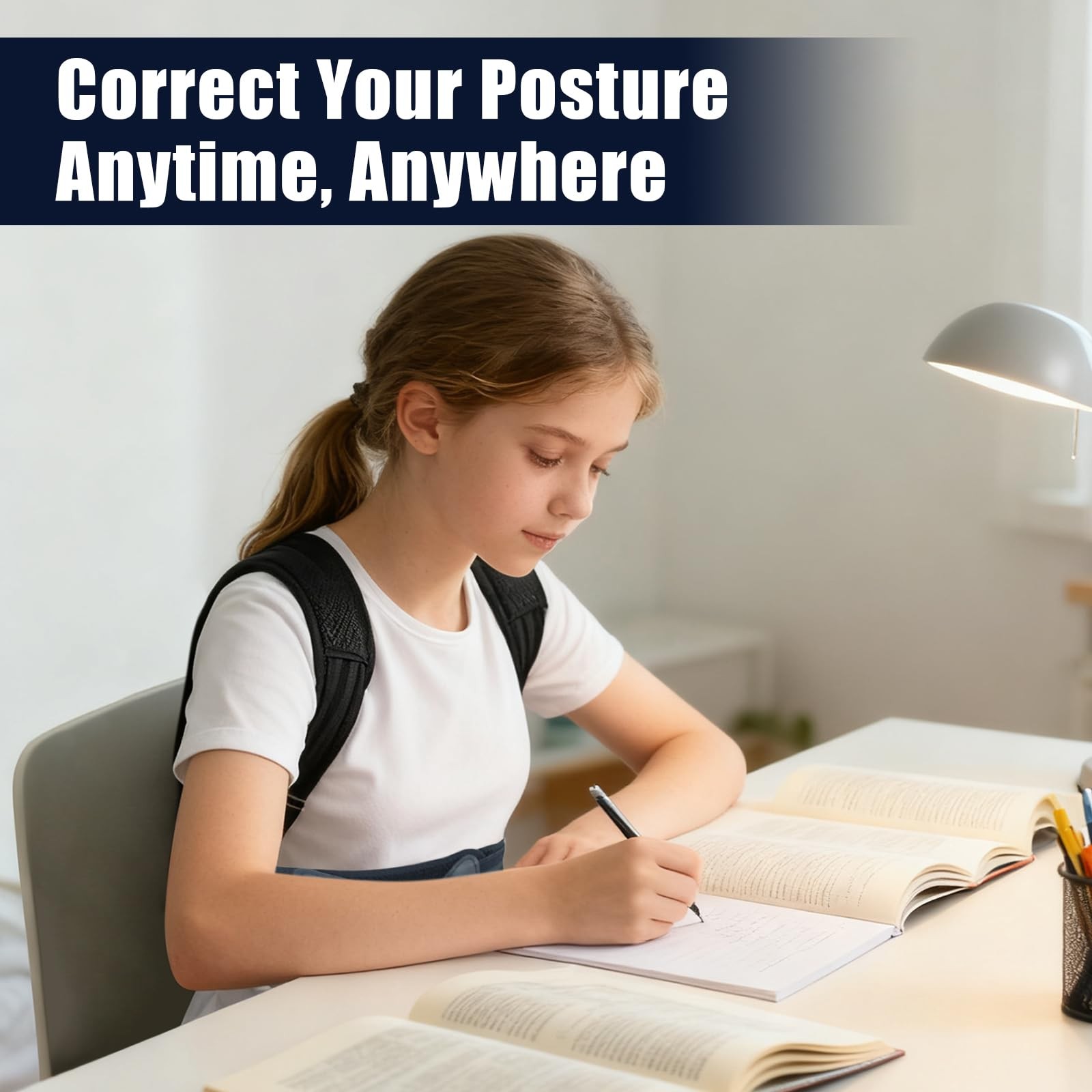 Posture Corrector for Kids Adjustable Back Straighter with Shoulder Small