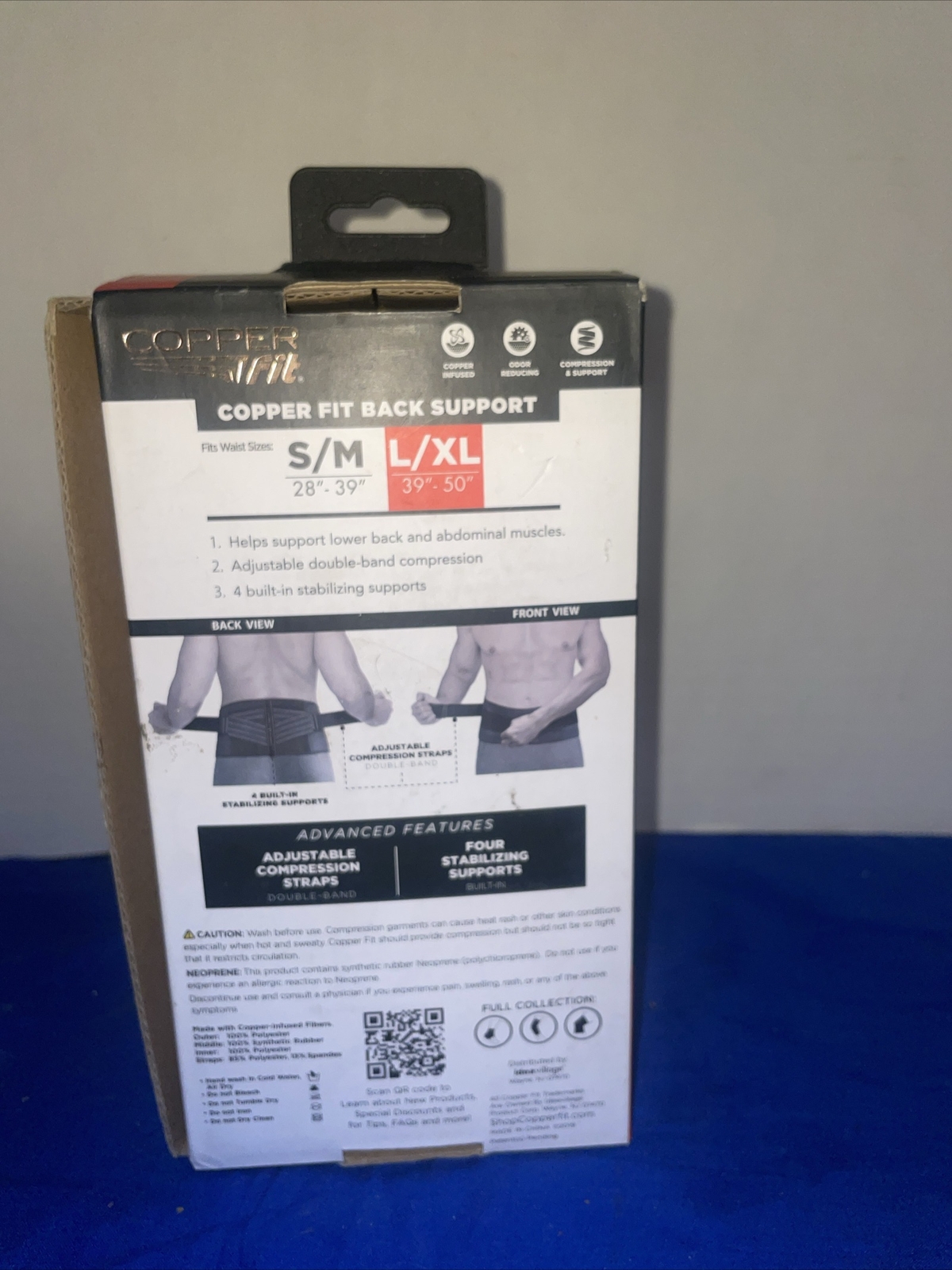Copper Fit Back Pro Compression & Support Adjustable Straps – L/XL