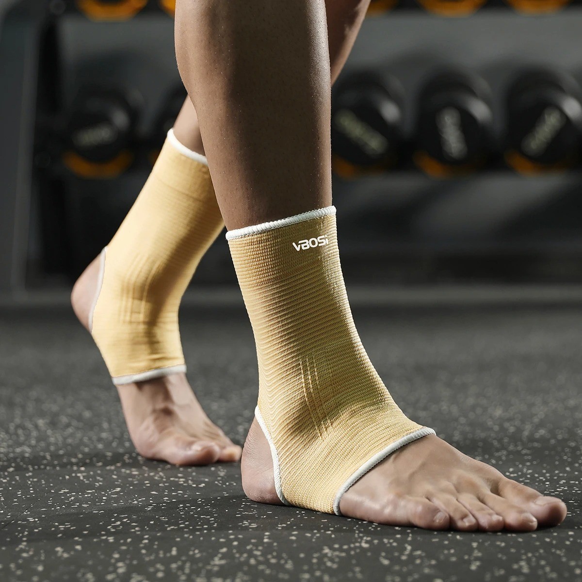 Ankle Support Brace Sleeve Elastic Compression Running Sports Gym Comfort 1Pair
