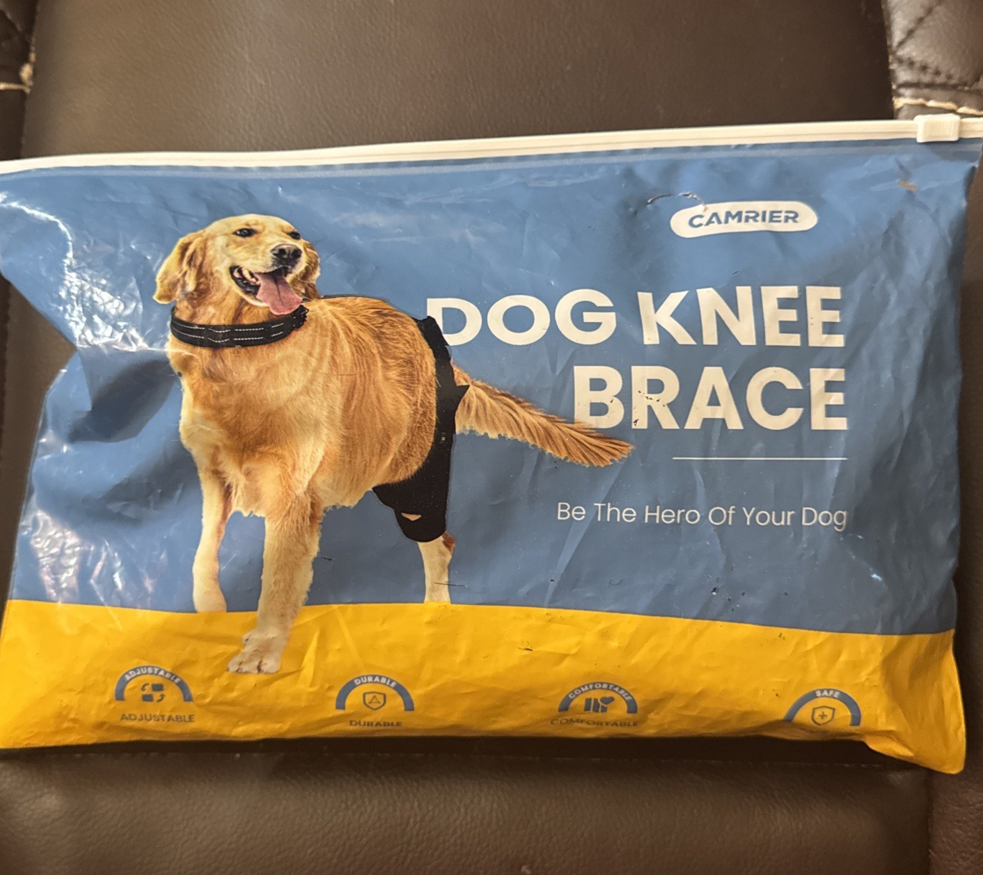 CAMRIER M Support Dog Knee Brace Joint Torn ACL Medium Can Setup For EITHER LEG