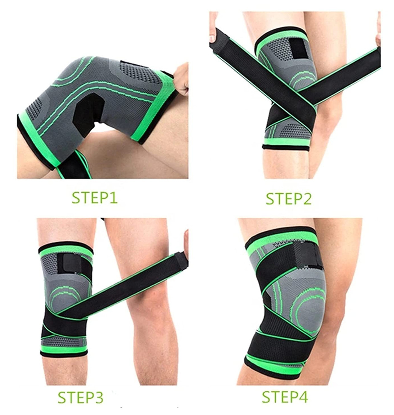 3D Knee Guard Weaving Pressurization Knee Brace Protector Knee Pad Fitness Gear