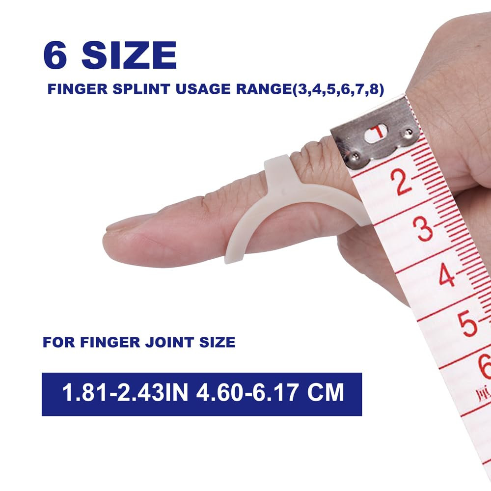 6 Pack Oval Finger Splints Waterproof Finger Splint for Arthritis, Trigger Finge