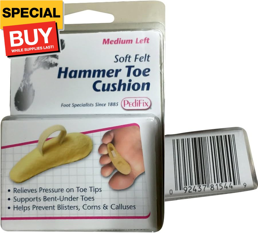 Hammer Toe Crest Cushion Medium 8+, Left