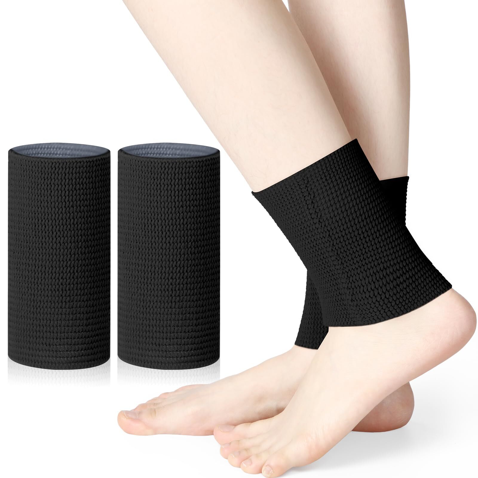 2 Pcs Ankle Gel Sleeve Padded Skate Socks Ankle Protector for Ice Skate Guards