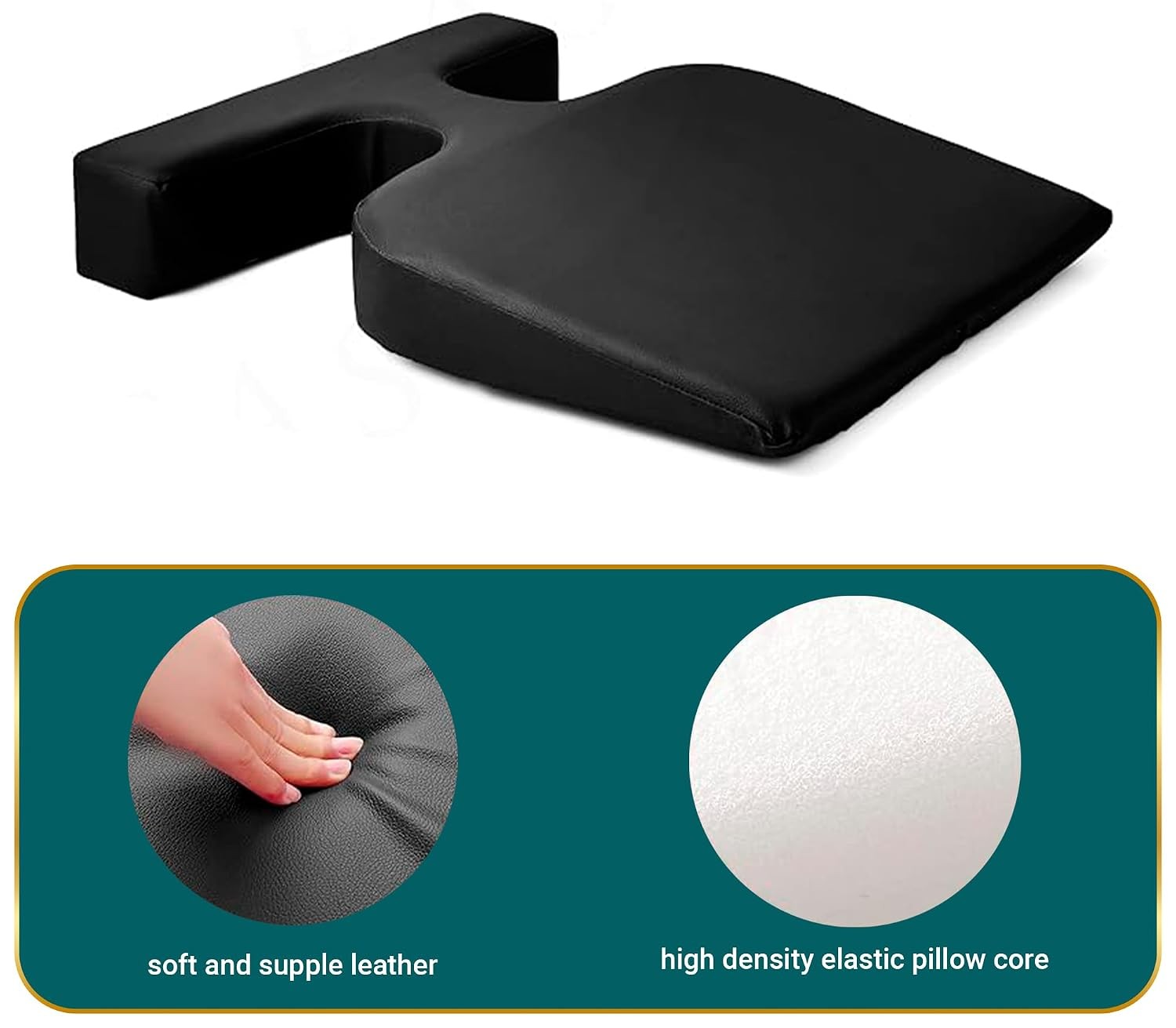 Medical Breast Pillow for Larger Bust Sizes AA-C+ Black Wedge Cushion Post