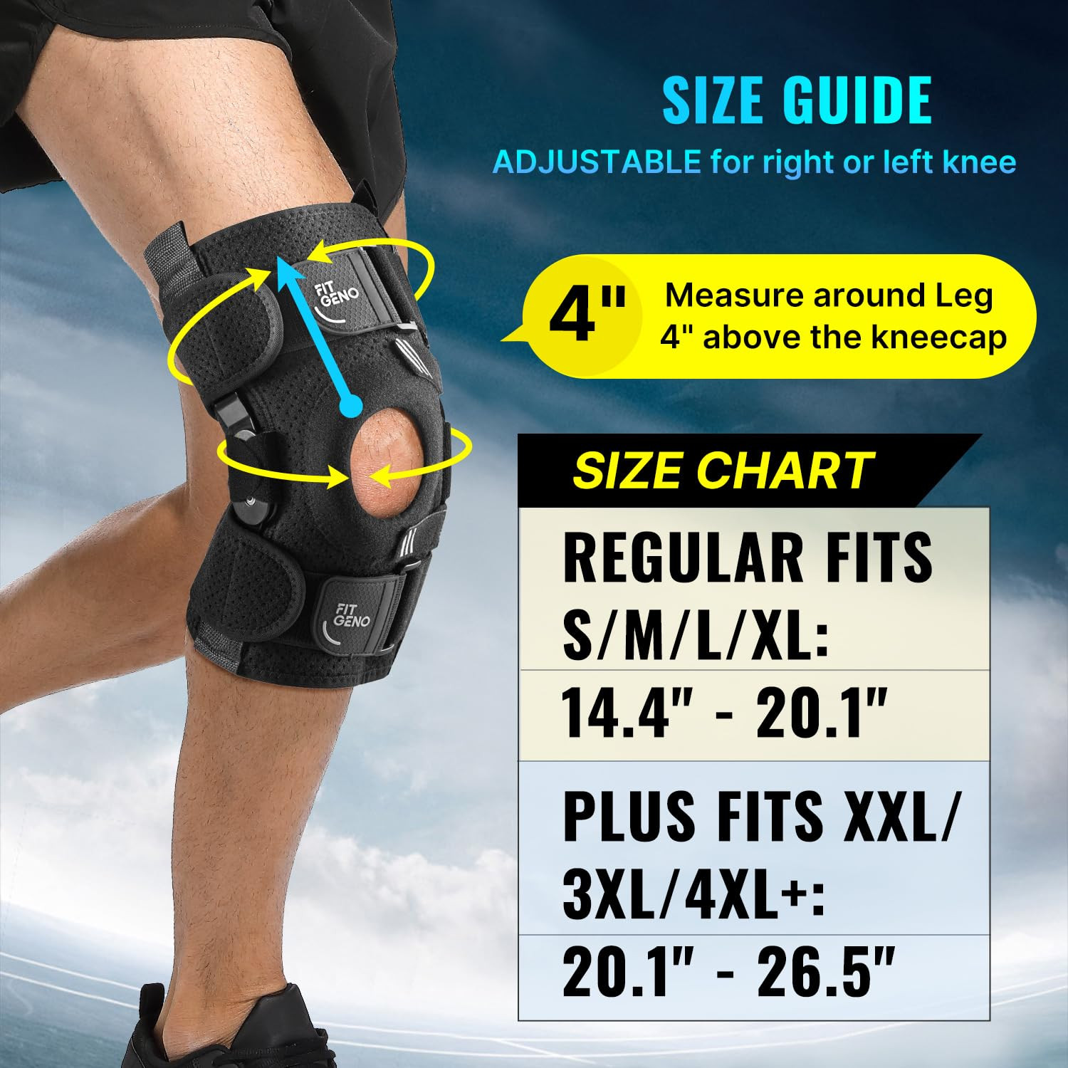 Adjustable Hinged Knee Brace for Meniscus Tear – Pain Relief & Support