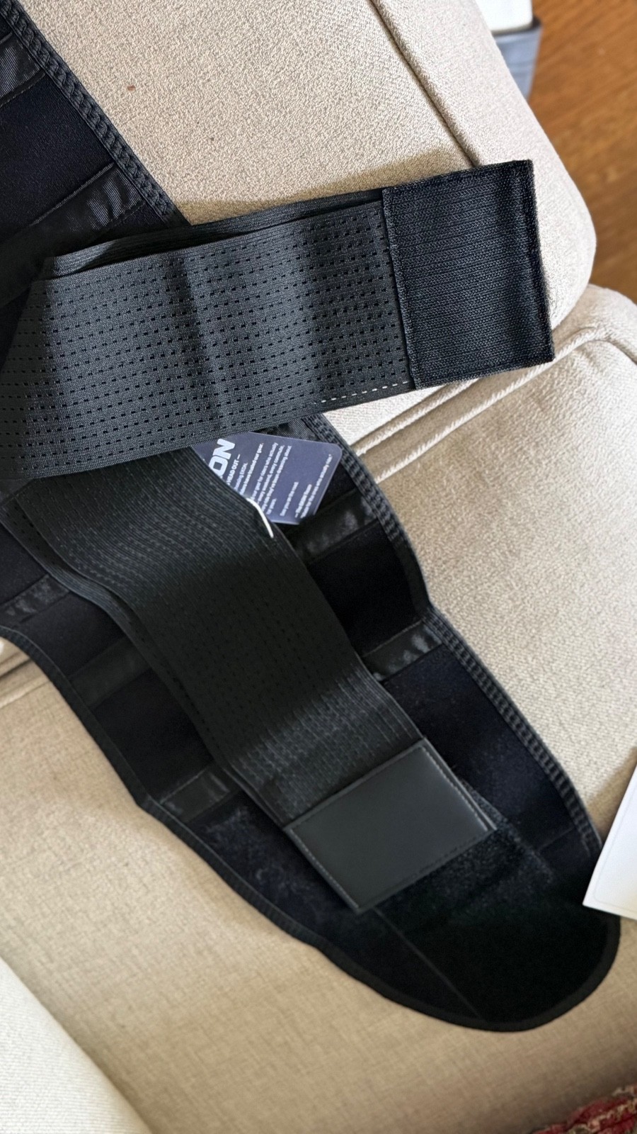 Ekon Adjustable Stabilizing Lumbar Lower Back Support Belt – Black, Medium