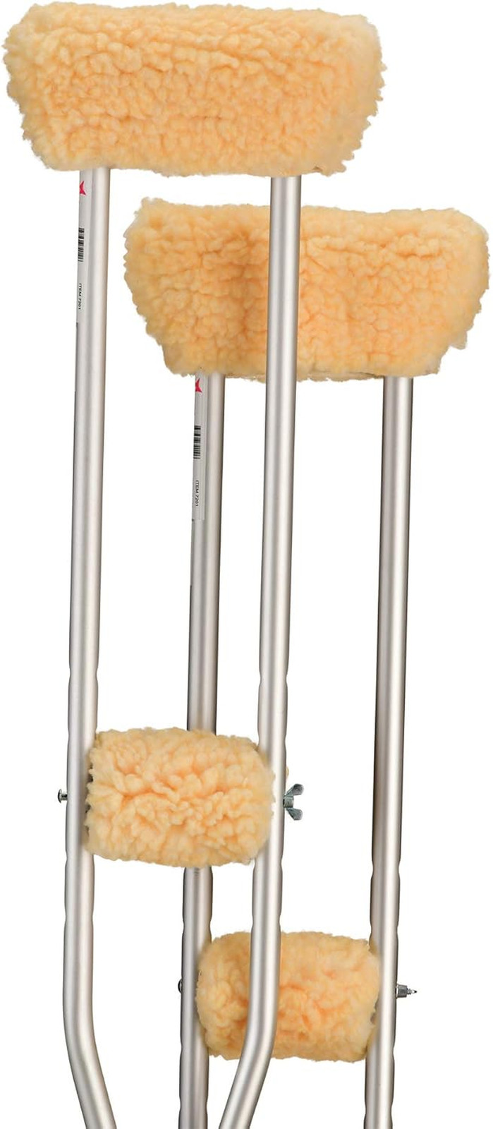 Medical Products Sheepskin Fleece Crutch Pads, Universal Fit Padded Cushion Flee