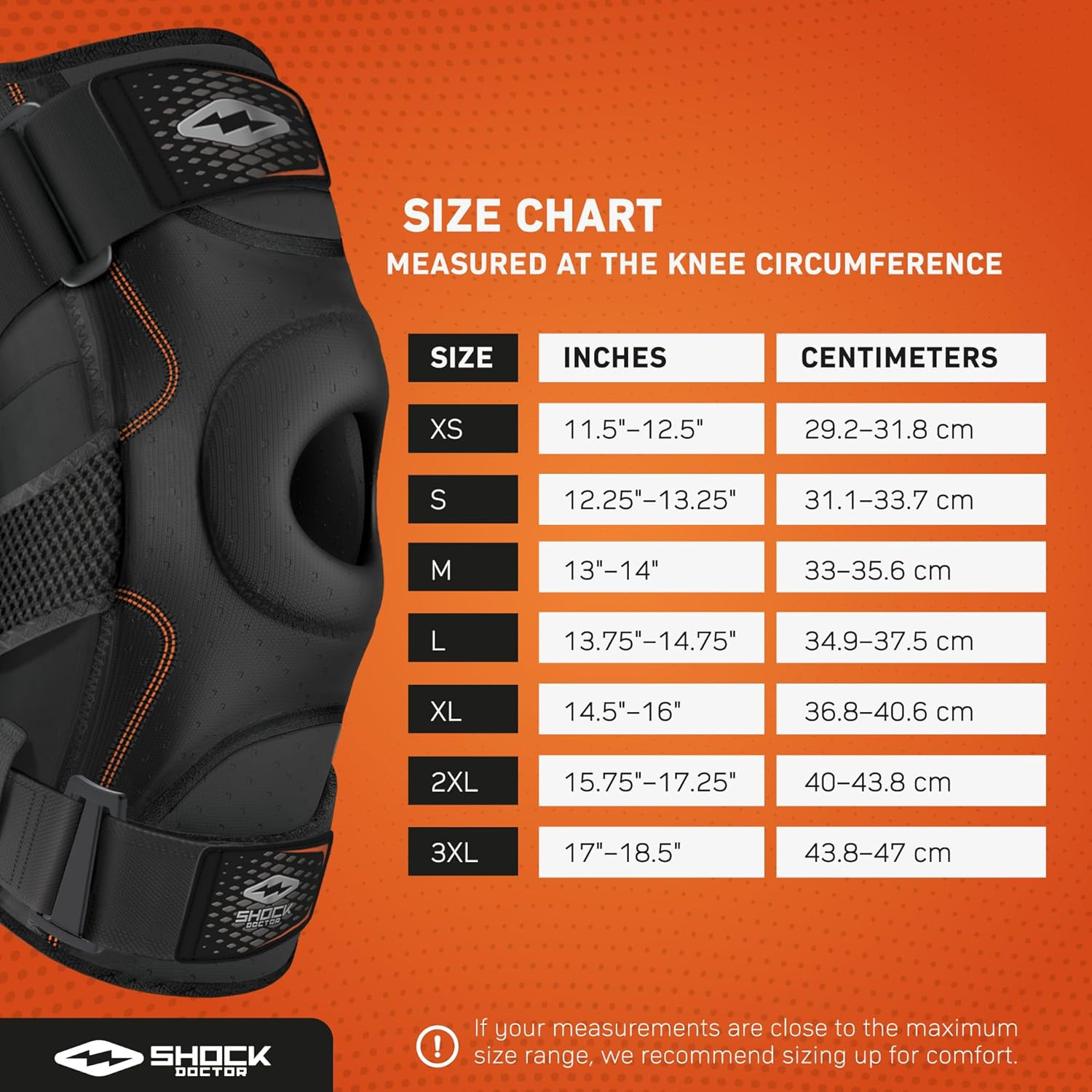 Knee Brace, Compression Knee Brace for Men & Women, Hinged Knee Brace with Side