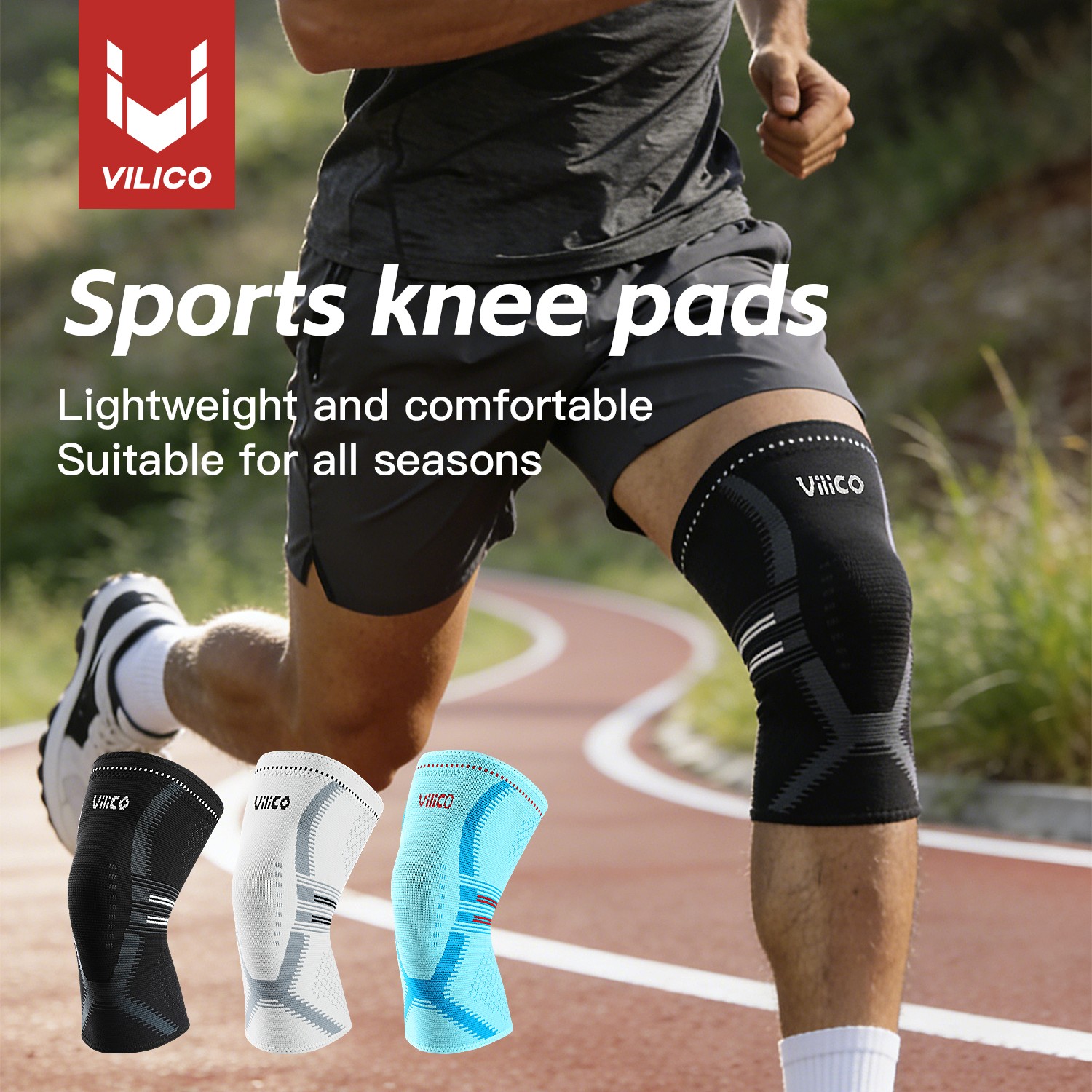 Knee Sleeve Compression Brace Support For Sport Gym Joint Pain Arthritis Relief