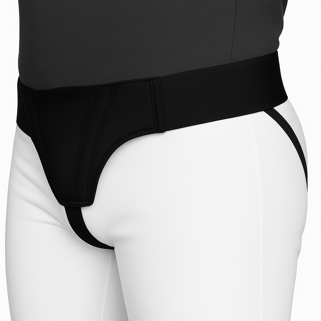 AT Surgical Left Side Inguinal Hernia Truss Support Straps Groin Belt with Band