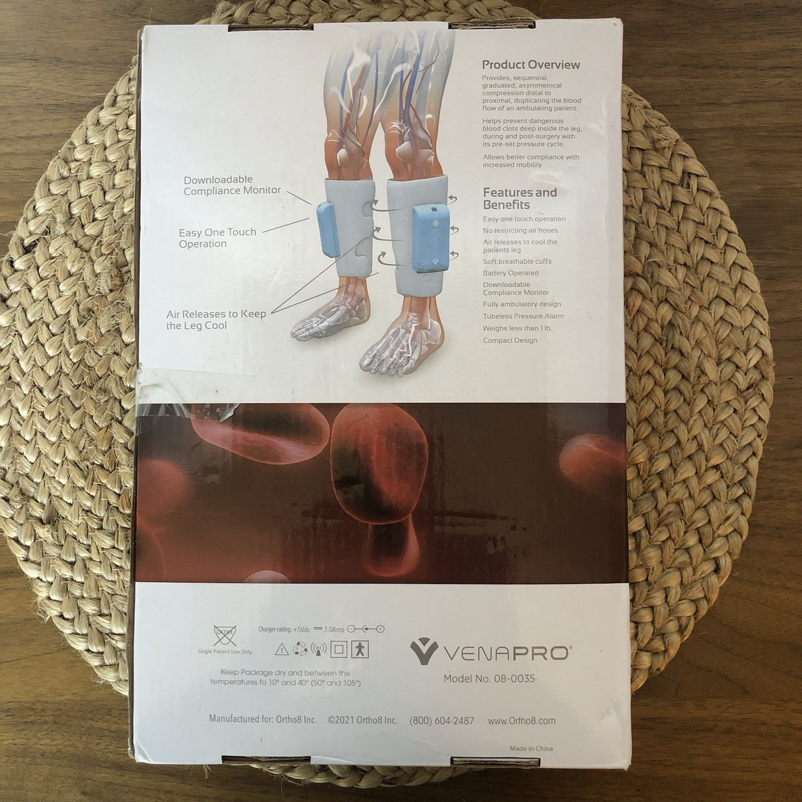 Venapro Dual Leg Compression Air Release One Touch Easy One Touch 08-0035
