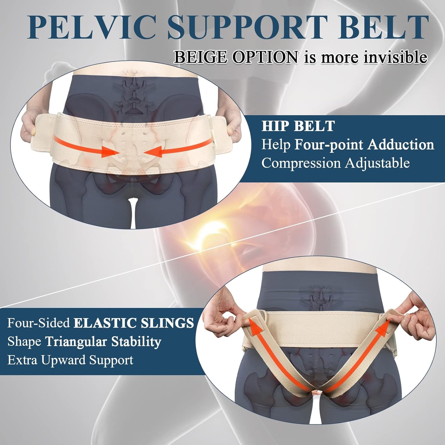 V-Sling Pelvic Support Belt for Prolapse, Pregnancy SPD, Vulvar Small