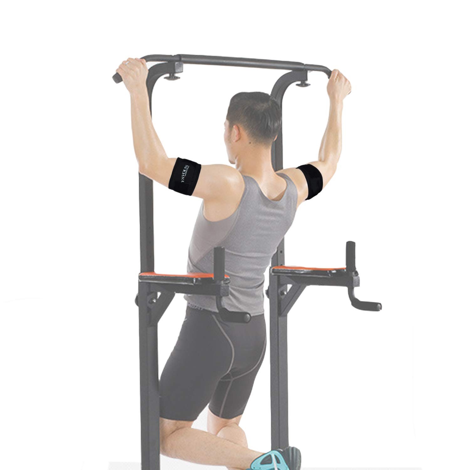 YAVOUN Bicep Tendonitis Brace ＆ Tricep Compression 1 Count (Pack of 1), Black