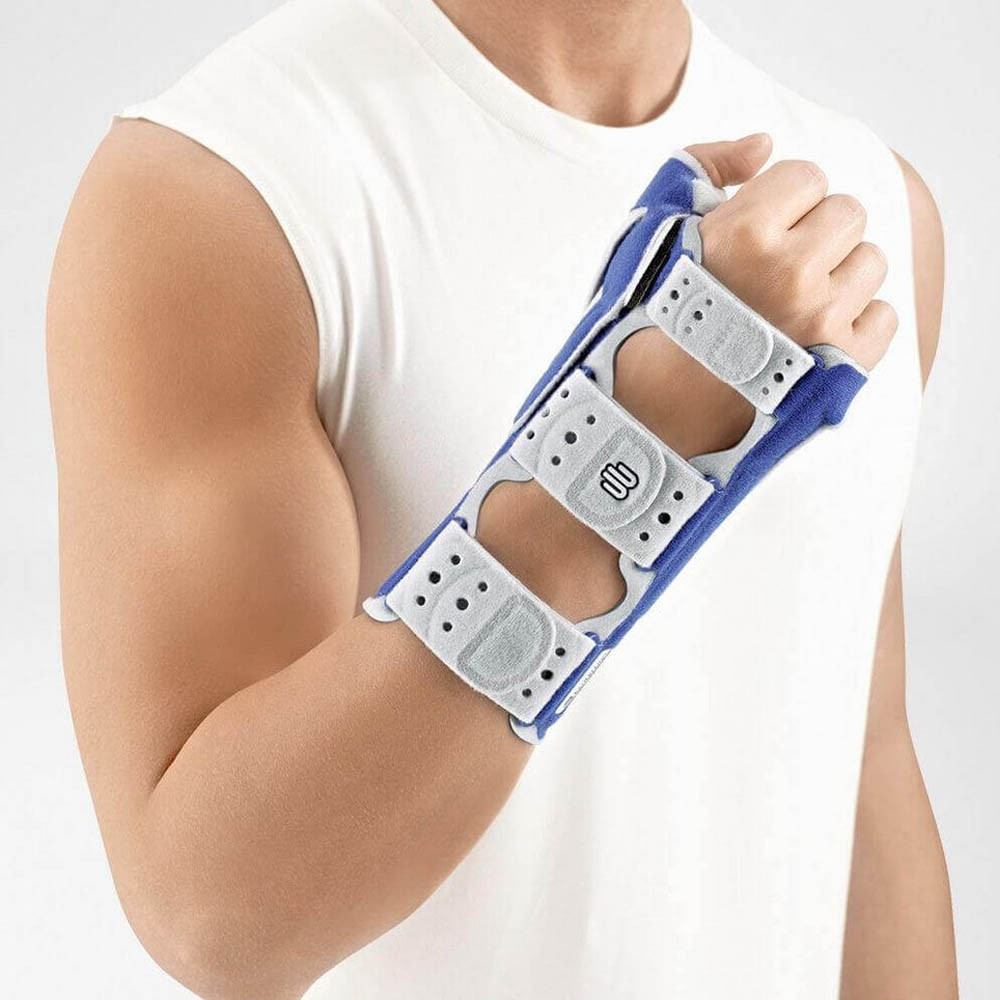 Bauerfeind Wrist Brace Wristband Manuloc Rhizo Right Immobilization Blue/Grey