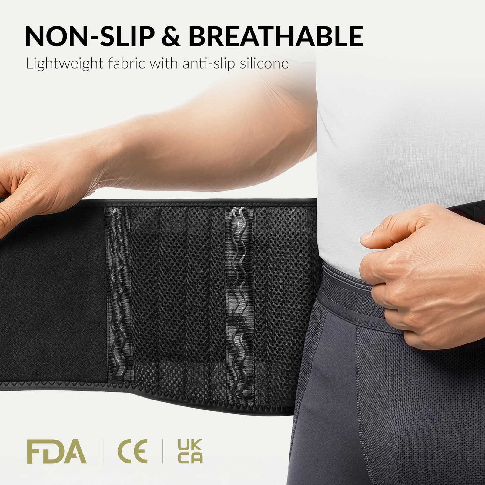 BraceUP Back Brace for Men and Women Lower Back – Breathable Waist Lumbar Sup…