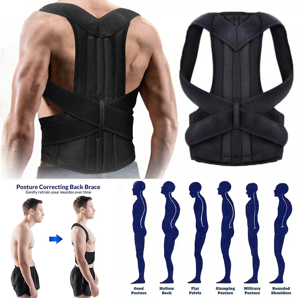 Adjustable Posture Corrector Back Shoulder Support Correct Brace Belt Men Women