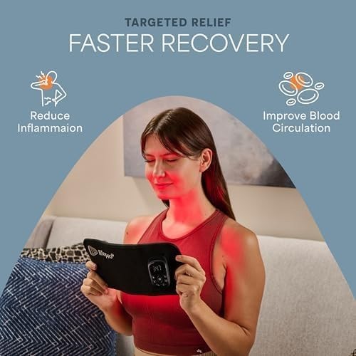 LifePro Micro Red Light Therapy Belt – NIR, Vibration, Pain Relief, Recovery