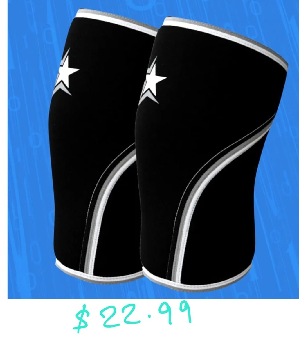 RiptGear 7mm Knee Sleeves (1 Pair)- Neoprene Compression Knee Brace for Men and