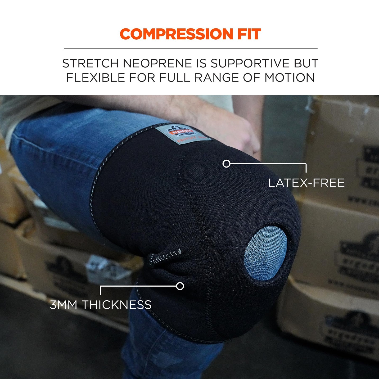ProFlex 615 Neoprene Padded Knee Sleeve Support Open Patella Compression