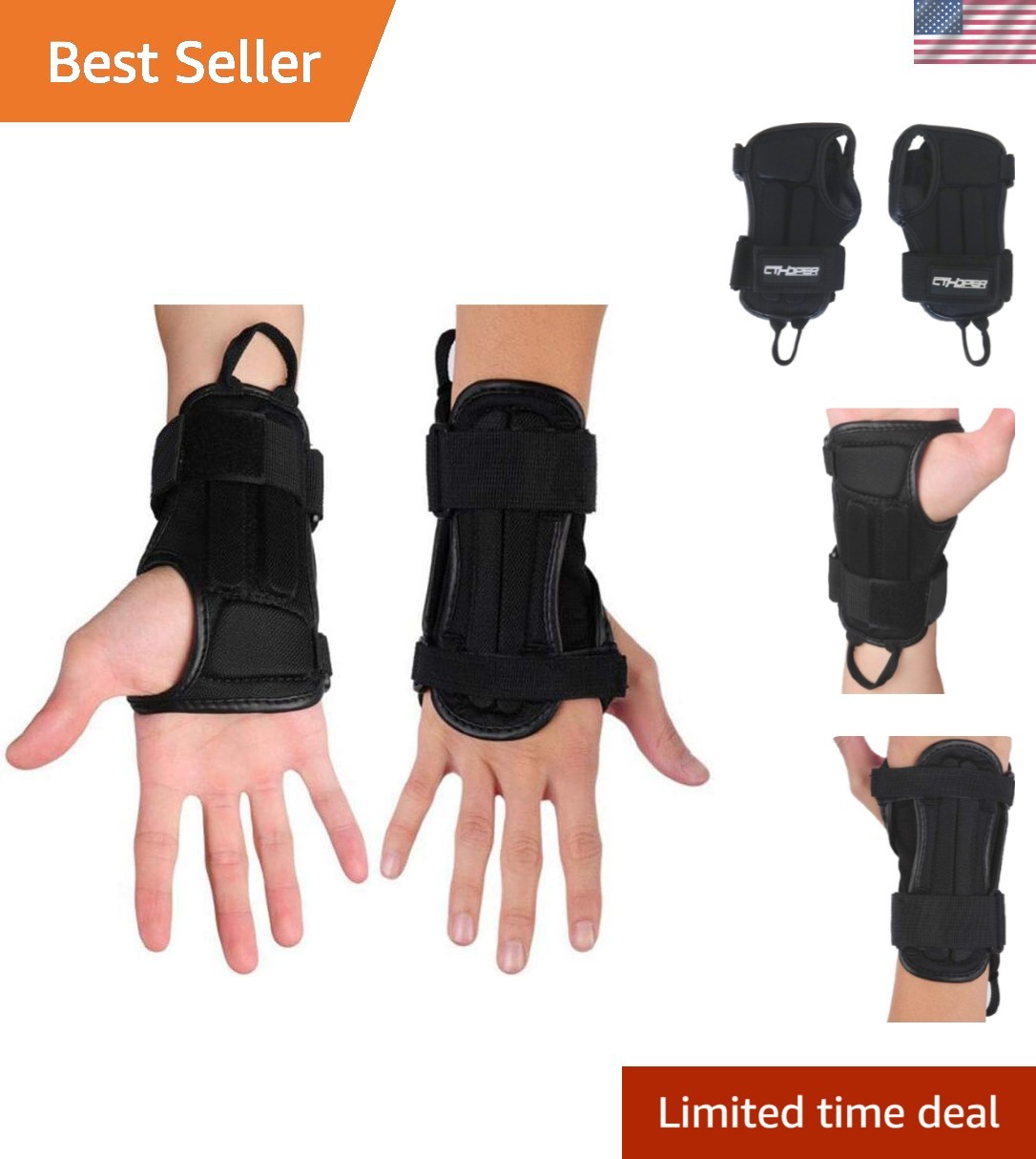 Impact Wrist Guard, Fitted Wrist Brace Wrist Support for Snowboarding, Skatin…