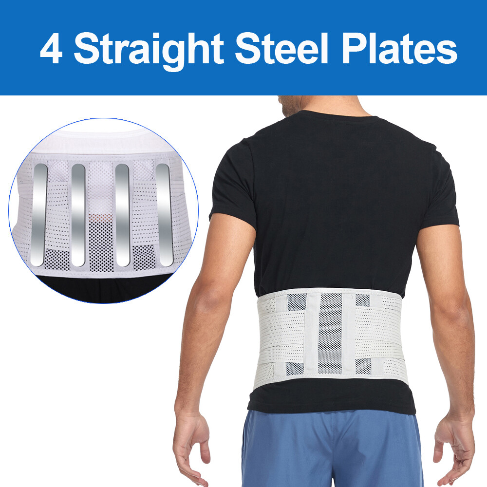 Lower Back Brace Adjustable Lumbar Support Belt Sciatica Pain Relief Women Men
