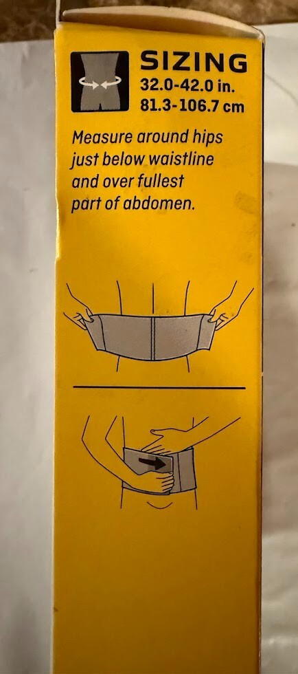 ABDOMEN Brace compression support New Open Box 3M Futuro waist support Med or Lg