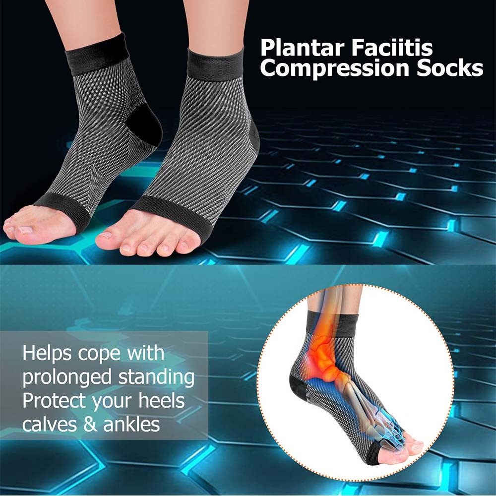 COOPER Plantar Fasciitis Socks Ankle Arch Compression Foot Sleeves Socks Pair