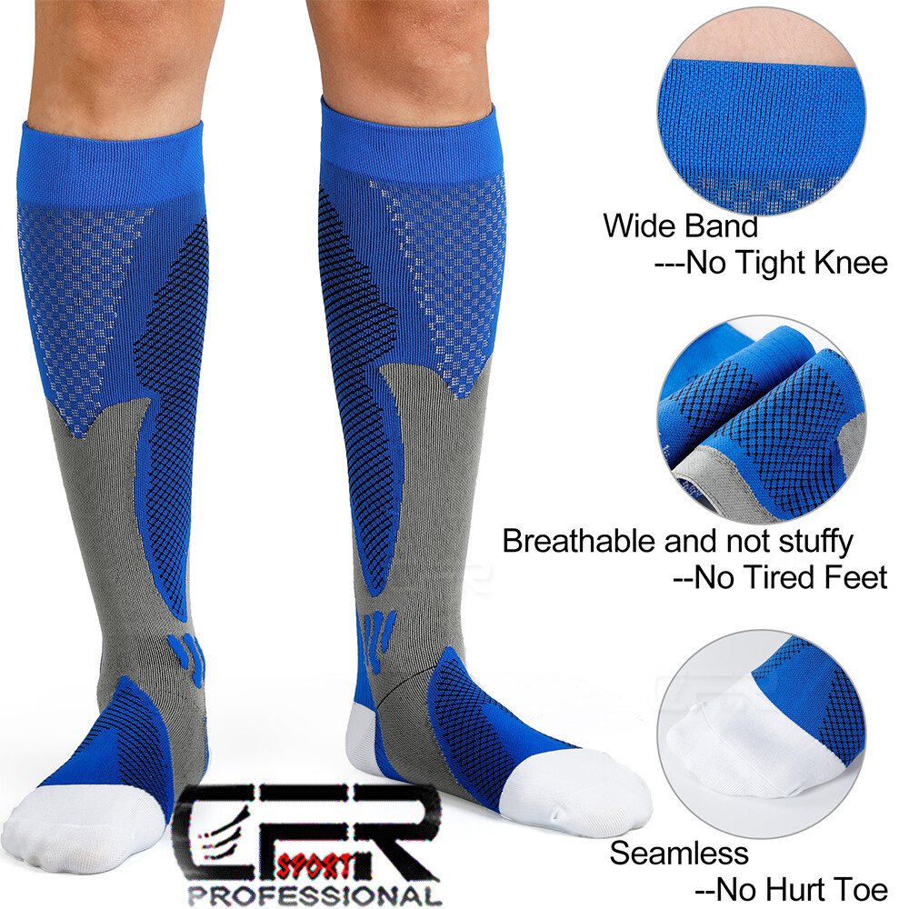 Compression 20-30MMHG Socks Pain Relief Calf Leg Foot Support Stocking Men&Women