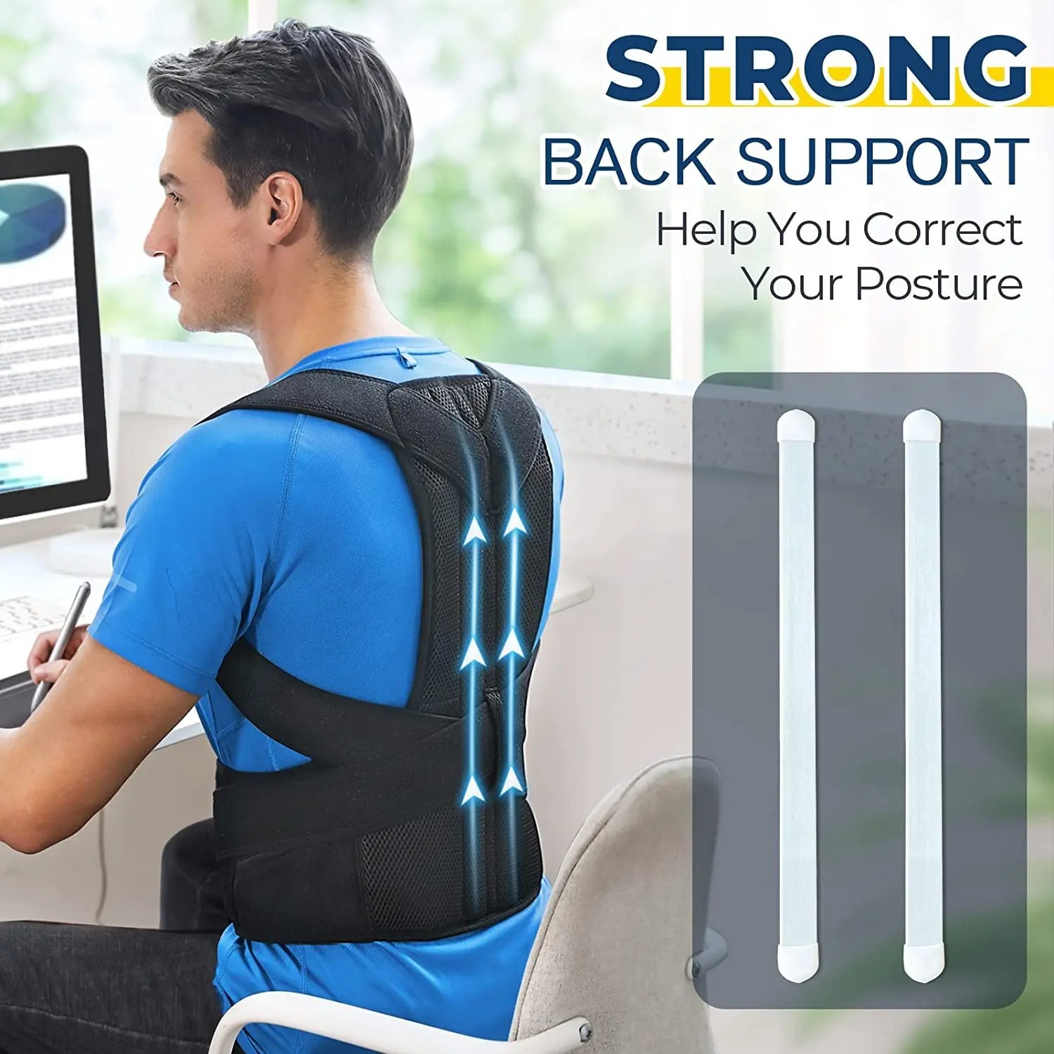 Posture Corrector Support Back Shoulder Brace Belt Band For Men Women